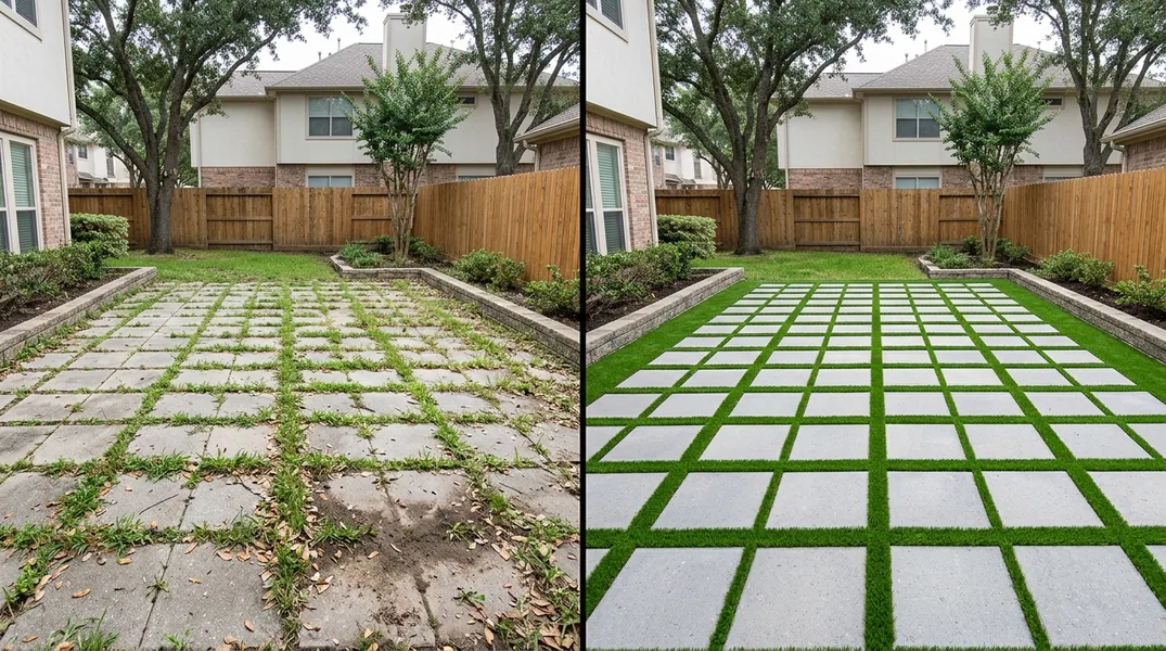 Result artificial grass installation in Sugar Land - Sugar Land Turf Installation
