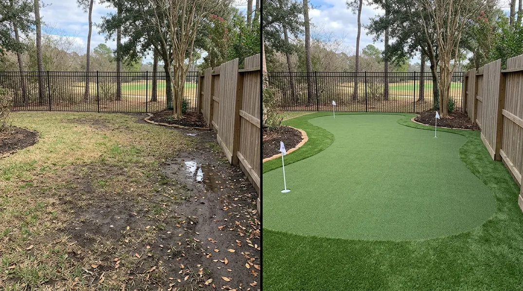 Result artificial grass installation in Sugar Land - Sugar Land Turf Installation